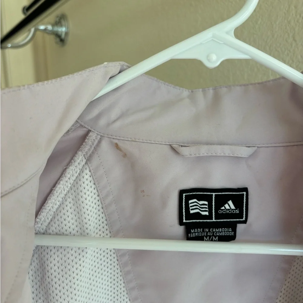Vintage Adidas women track jacket light pink/purple lilac size medium - Picture 4 of 6